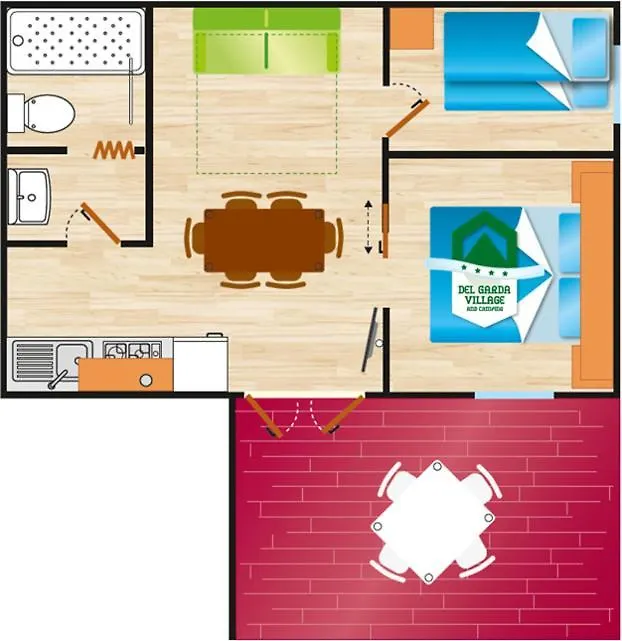 אתר קמפינג פסקיארה דל גארדה Del Garda Village And Camping